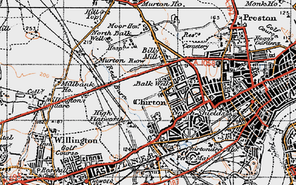 Old map of West Chirton in 1947
