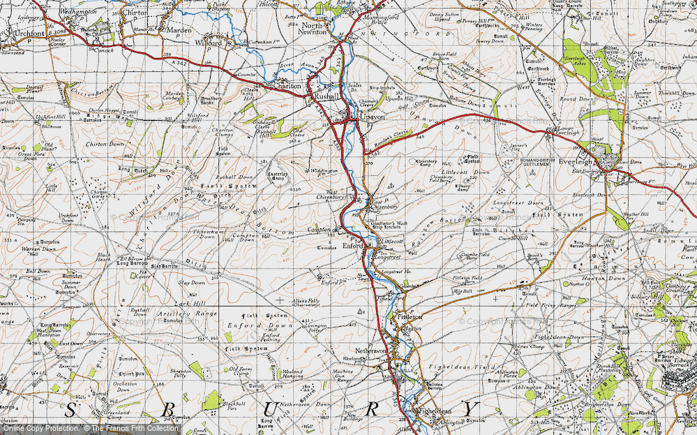 Old Map of West Chisenbury, 1940 in 1940