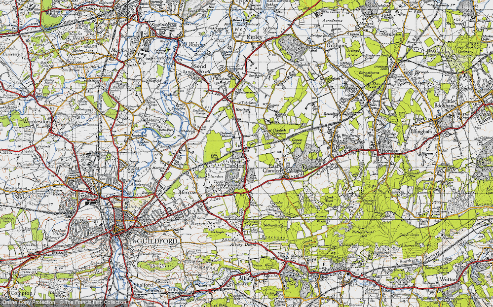 Old Map of West Clandon, 1940 in 1940