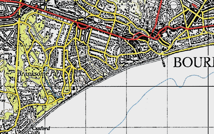 Old map of West Cliff in 1940