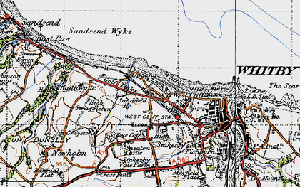 Old map of West Cliff in 1947
