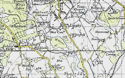 Old map of West Common in 1945