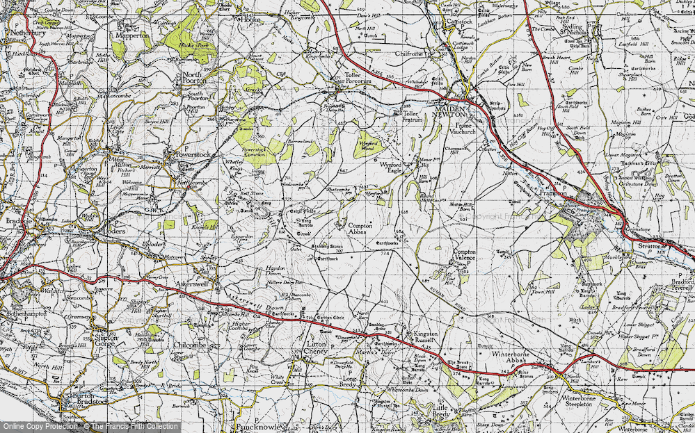 Old Map of West Compton, 1945 in 1945