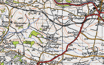 Old map of West Compton in 1946