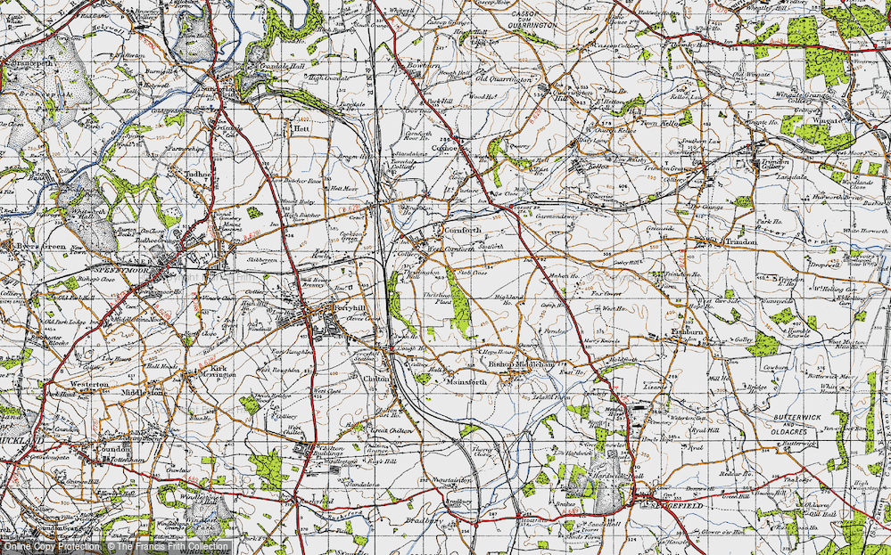 Historic Ordnance Survey Map of West Cornforth, 1947