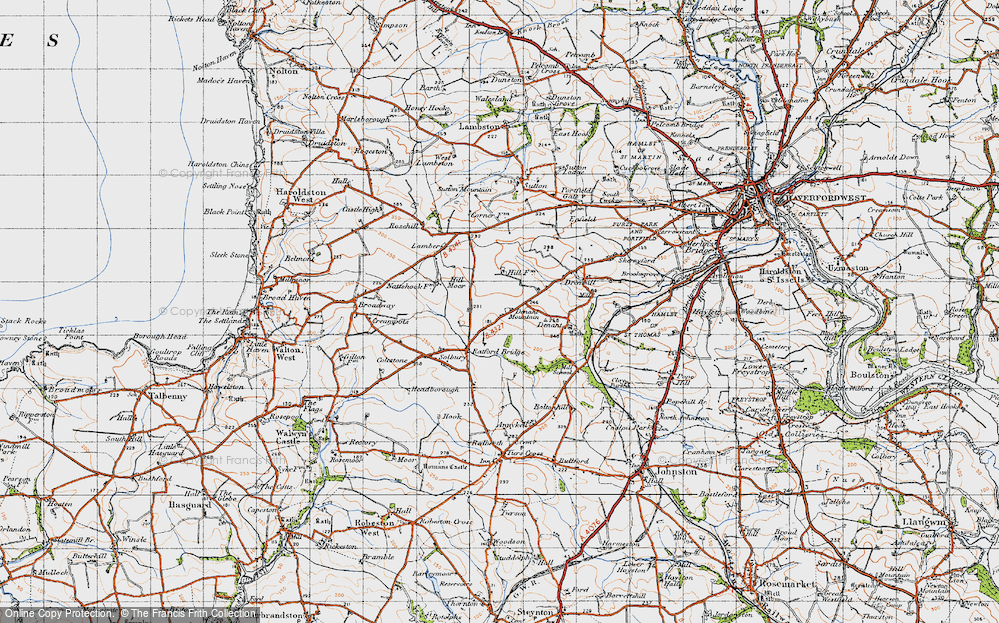 Old Map of West Denant, 1946 in 1946