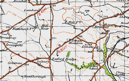 Old map of West Denant in 1946