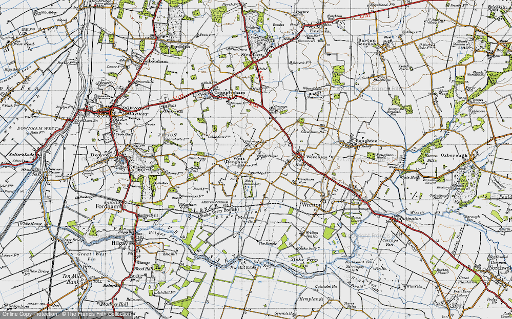 Old Map of West Dereham, 1946 in 1946