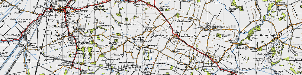 Old map of West Dereham in 1946