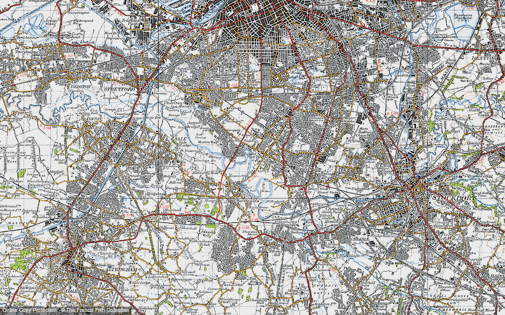 Old Map of West Didsbury, 1947 in 1947