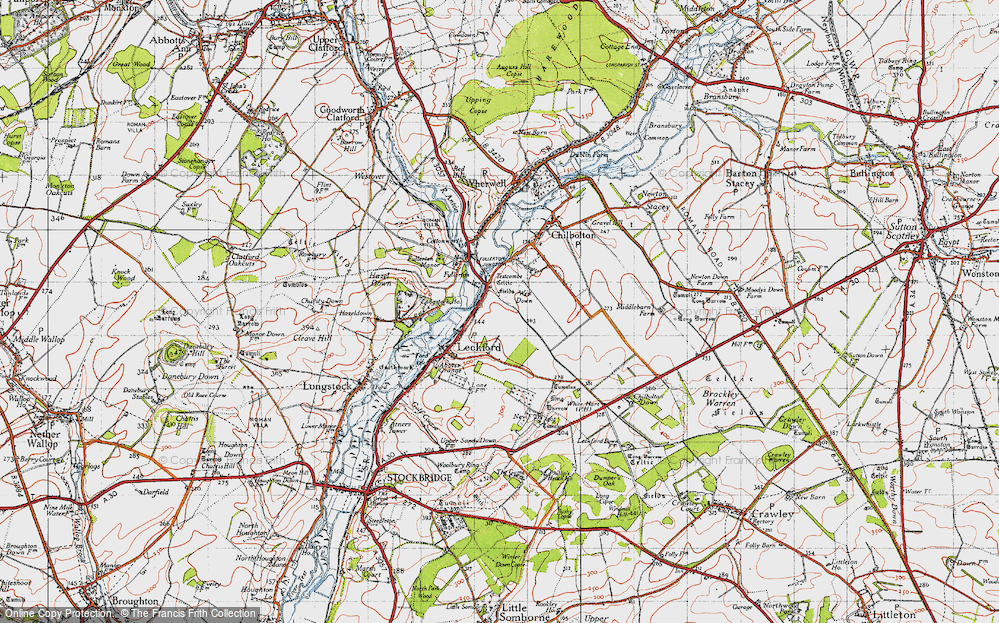 Old Map of West Down, 1945 in 1945