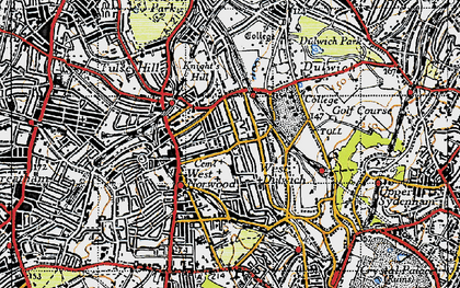 Old map of West Dulwich in 1946