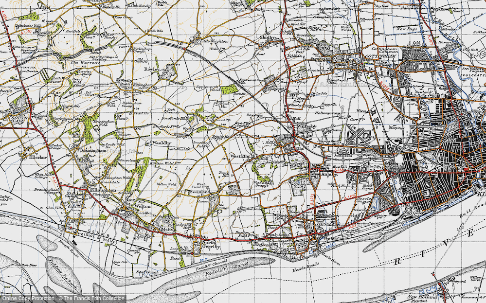 Old Map of West Ella, 1947 in 1947