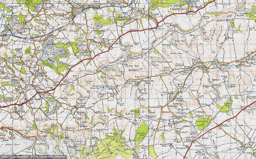 Old Map of West End, 1940 in 1940