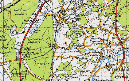 Old map of Woodhill in 1940