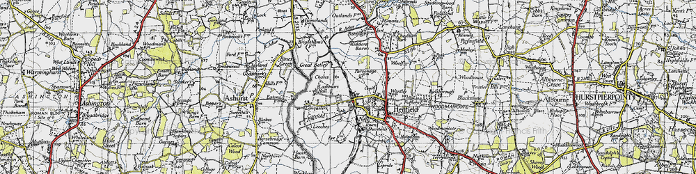 Old map of Lashmars Hall in 1940