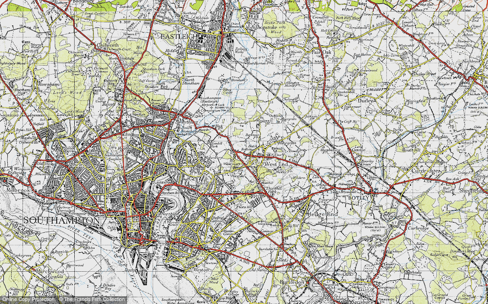 Old Map of West End, 1945 in 1945