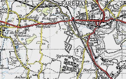Old map of West End in 1945