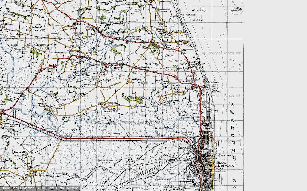 Old Map of West End, 1945 in 1945