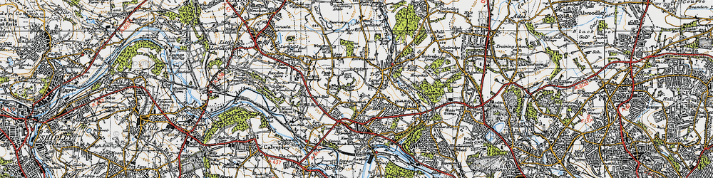 Old map of Brownberries, The in 1947
