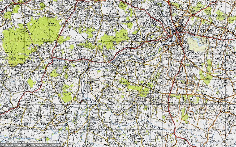 Old Map of West Farleigh, 1940 in 1940