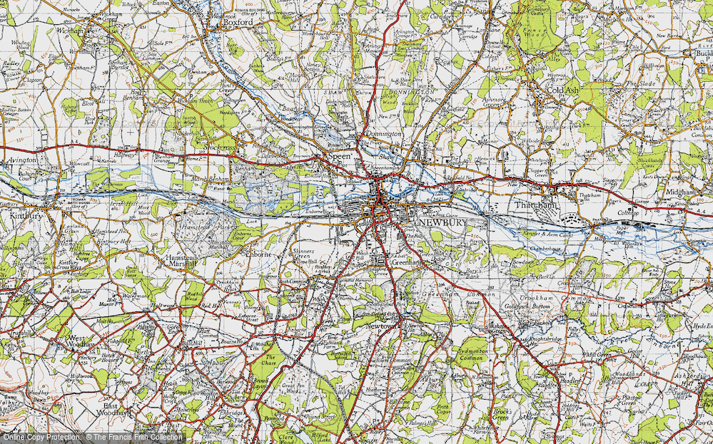 Old Map of West Fields, 1945 in 1945