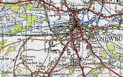 Old map of West Fields in 1945
