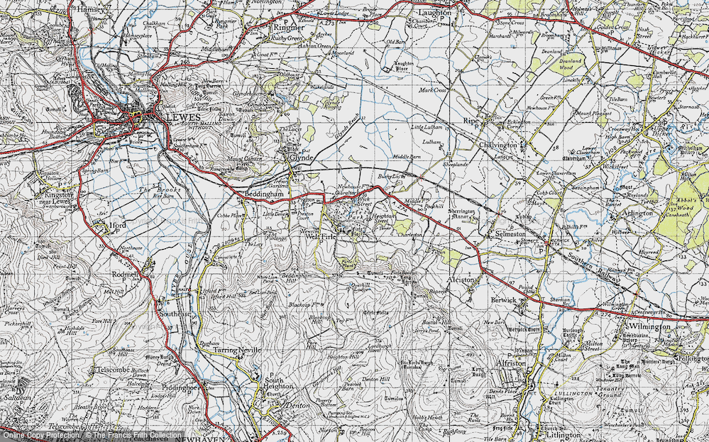 Old Map of West Firle, 1940 in 1940