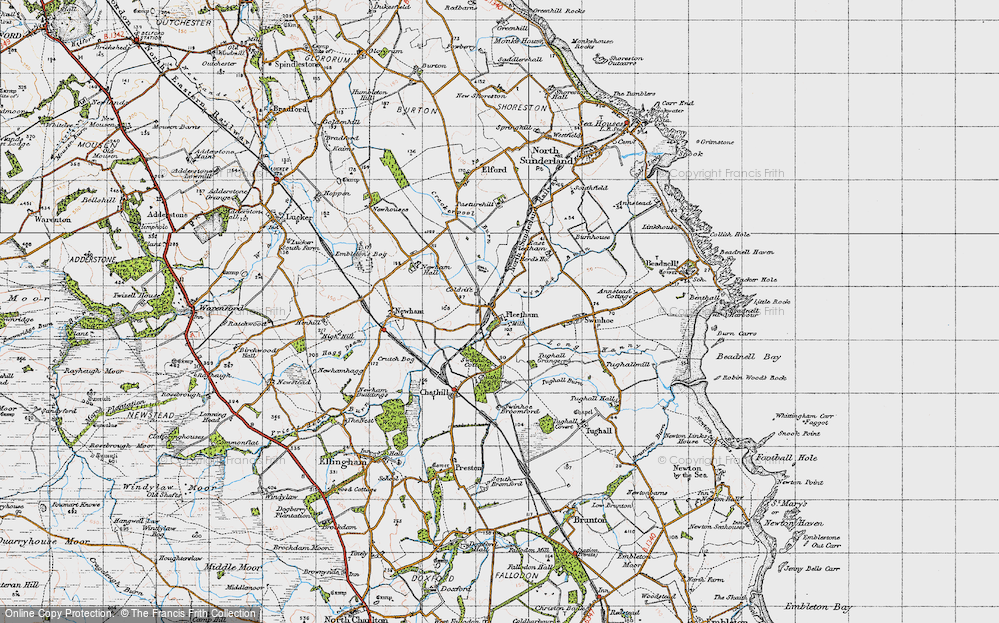 Old Map of Historic Map covering Hill Crest in 1947