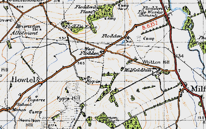 Old map of West Flodden in 1947