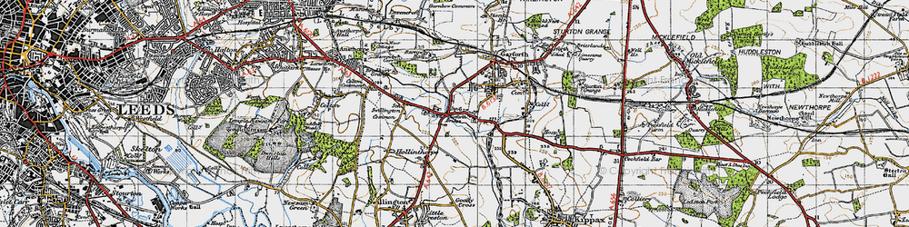 Old map of West Garforth in 1947