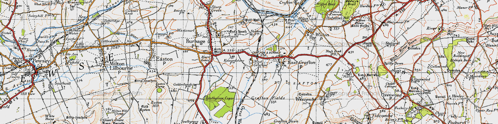 Old map of West Grafton in 1940