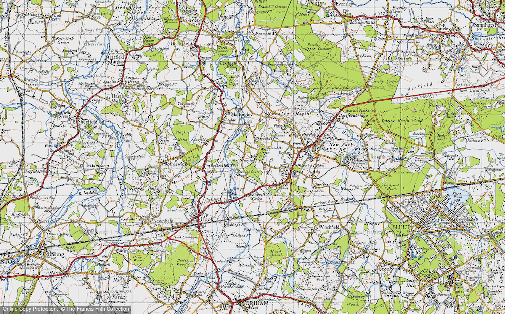 Old Map of West Green, 1940 in 1940