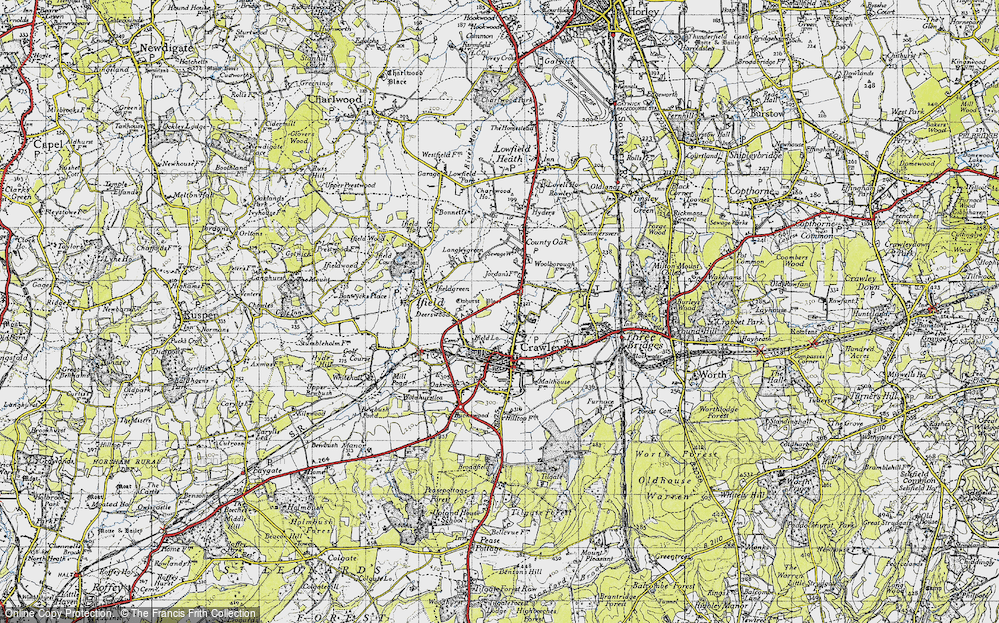 Old Map of West Green, 1940 in 1940