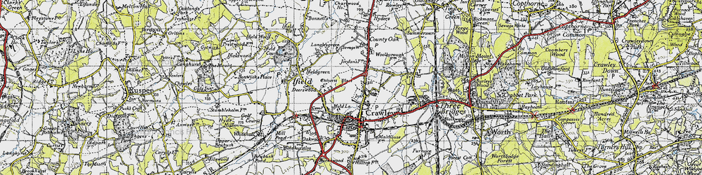 Old map of West Green in 1940