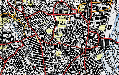 Old map of West Green in 1946