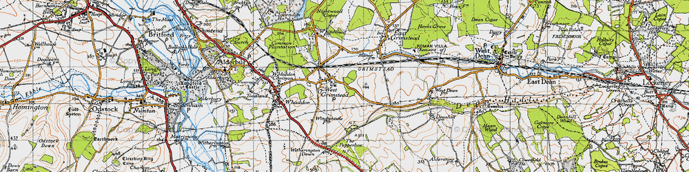 Old map of West Grimstead in 1940