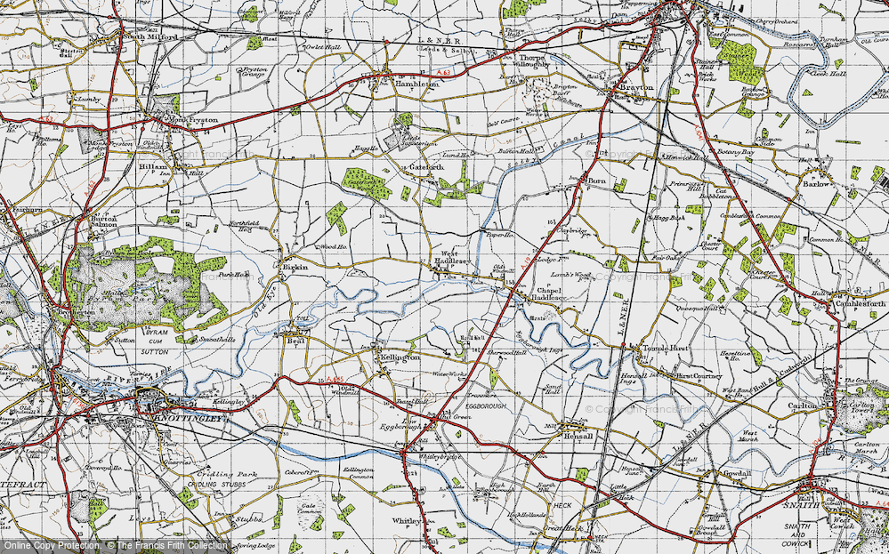 Old Map of West Haddlesey, 1947 in 1947