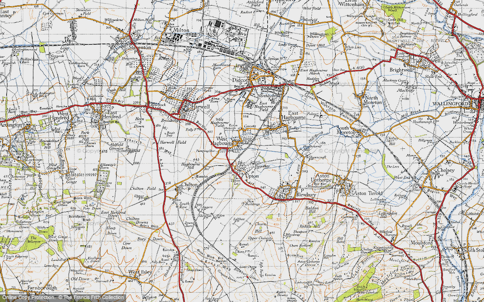 Old Map of West Hagbourne, 1947 in 1947