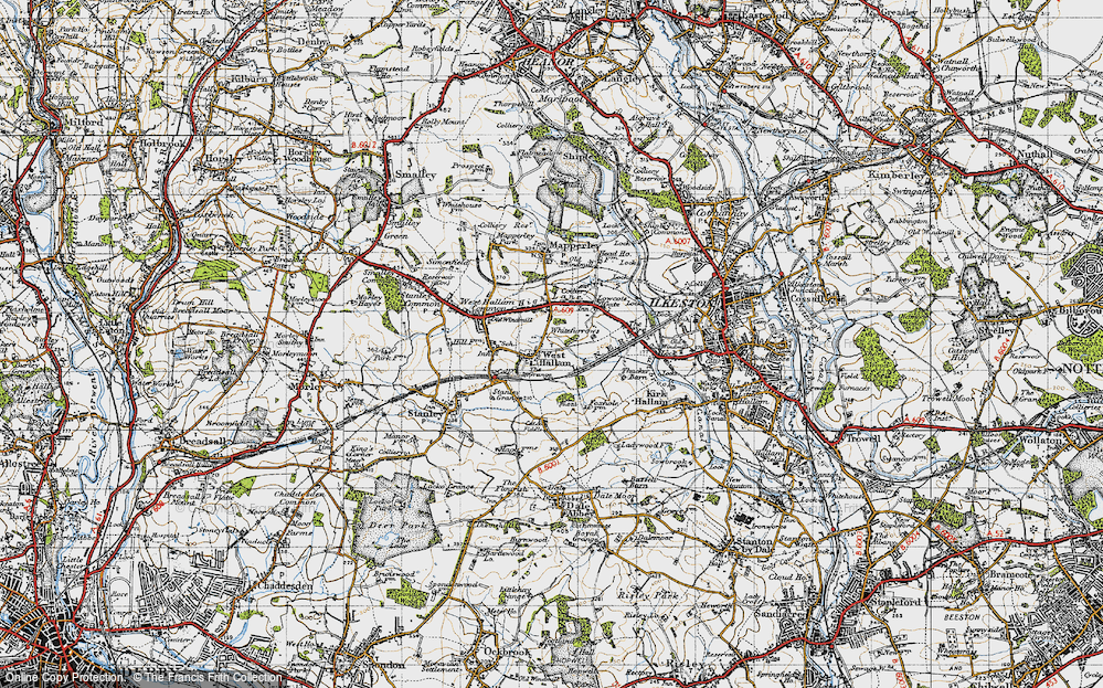 Old Map of West Hallam, 1946 in 1946