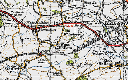 Old map of West Hallam in 1946