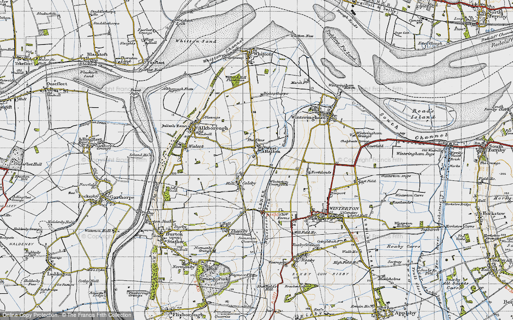 Old Map of West Halton, 1947 in 1947