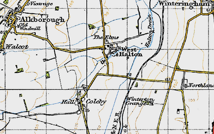 Old map of West Halton in 1947
