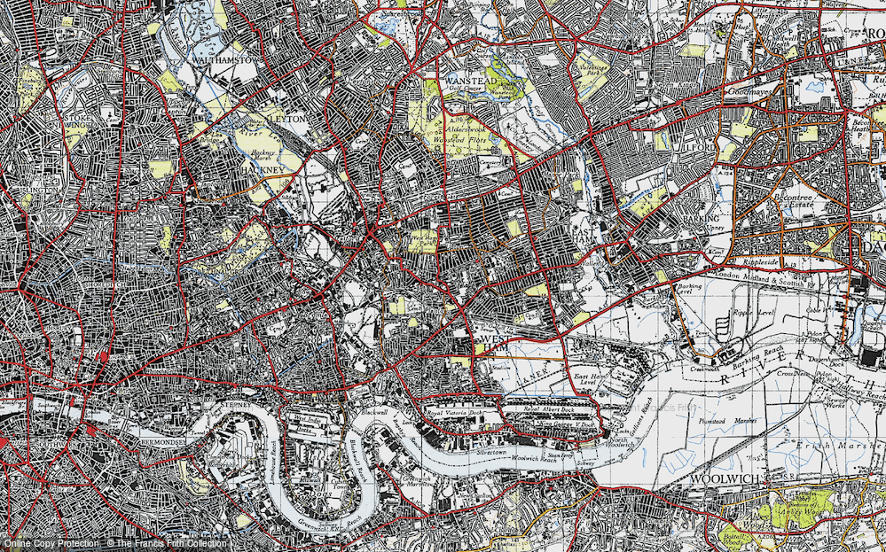 Old Map of West Ham, 1946 in 1946