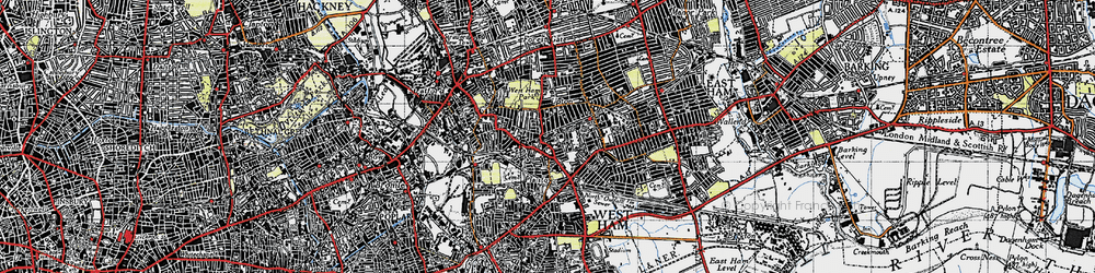 Old map of West Ham in 1946