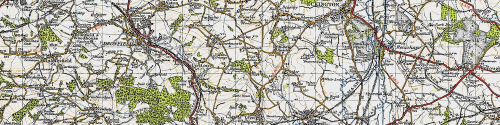 Old map of West Handley in 1947