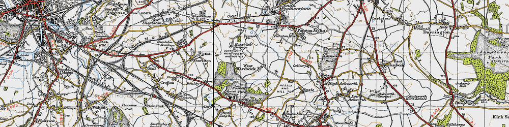 Old map of West Hardwick in 1947