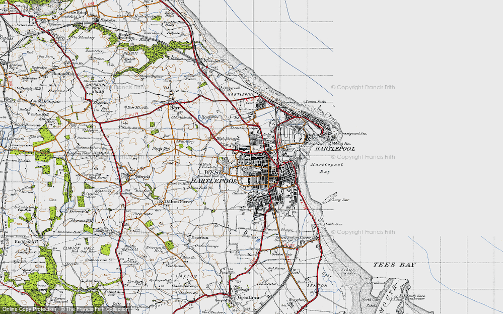 Old Map of West Hartlepool, 1947 in 1947