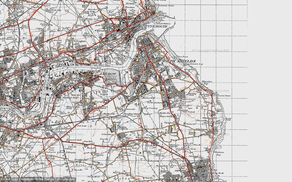 Old Map of West Harton, 1947 in 1947