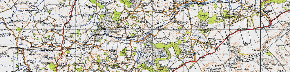 Old map of West Hatch in 1940